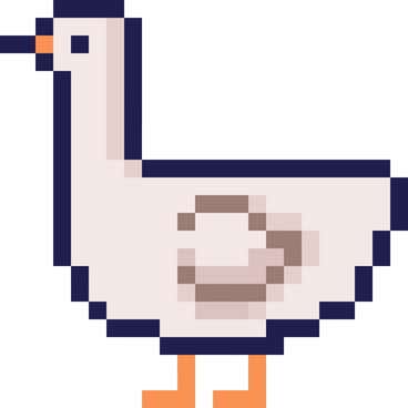 Duck pixel illustration