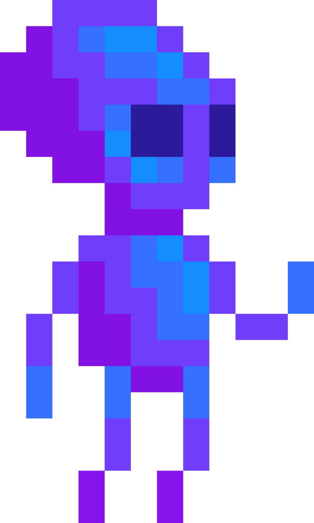 Alien, extraterrestrial creature. Pixel art character